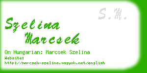 szelina marcsek business card